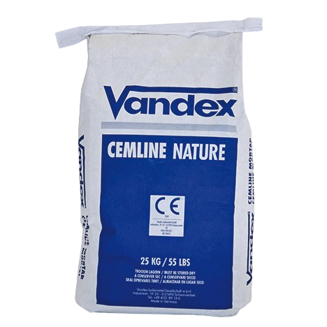 VANDEX CEMLINE NATURE - Rein mineralischer Spritz- und Instandsetzungsmörtel für Trinkwasserversorgungsanlagen (TYP 1)