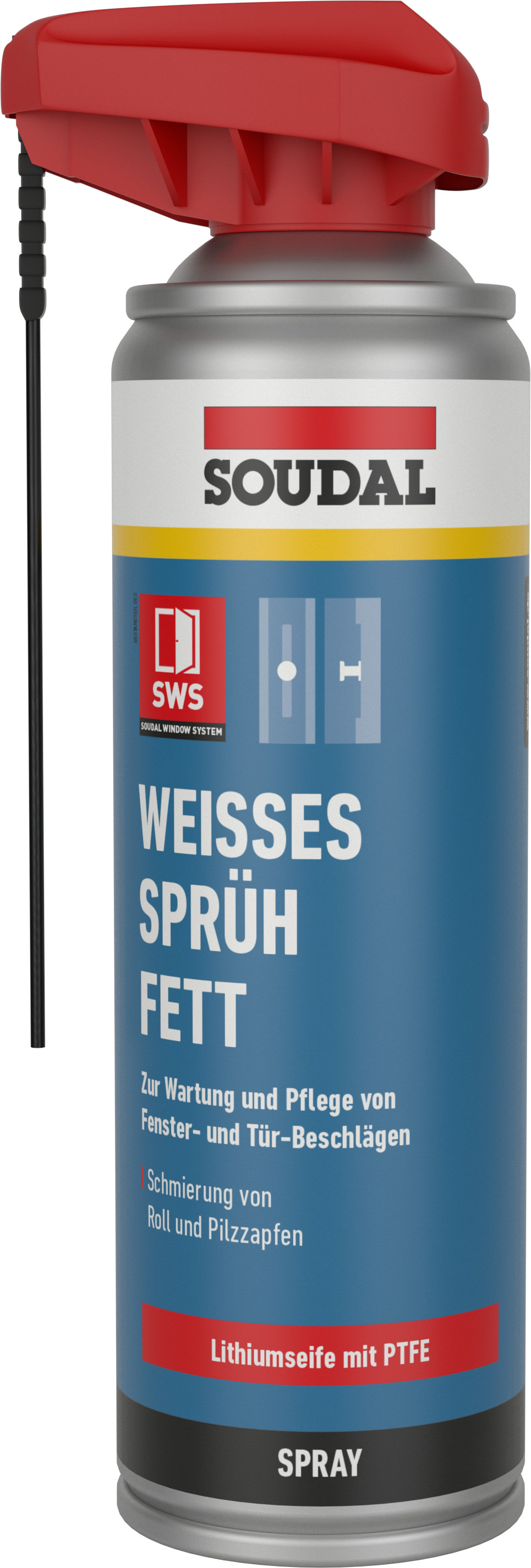 Weisses Sprühfett - zur Wartung und Pflege von Fenster- und Tür- Beschlägen