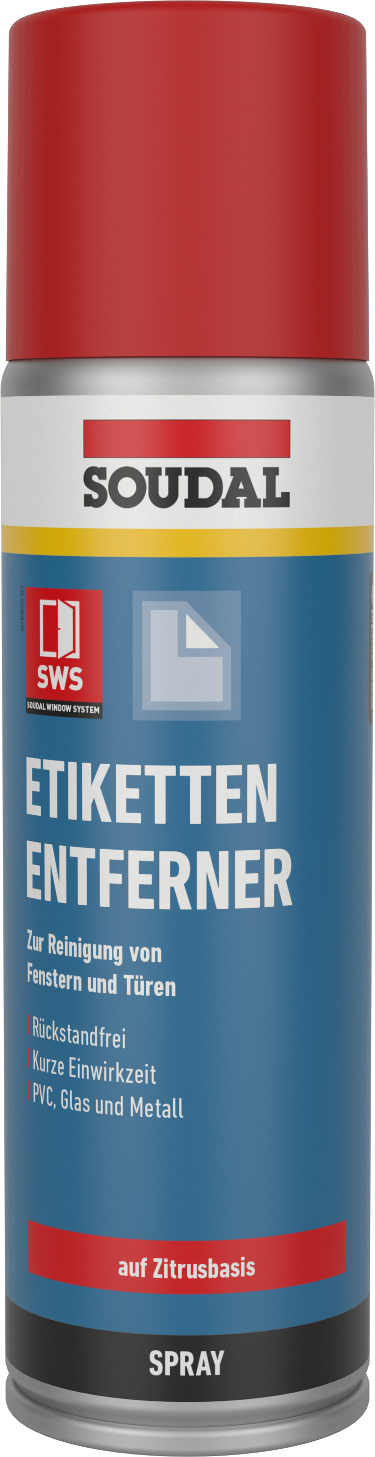 Etiketten- Entferner Spray - zur Reinigung von Fenstern und Türen